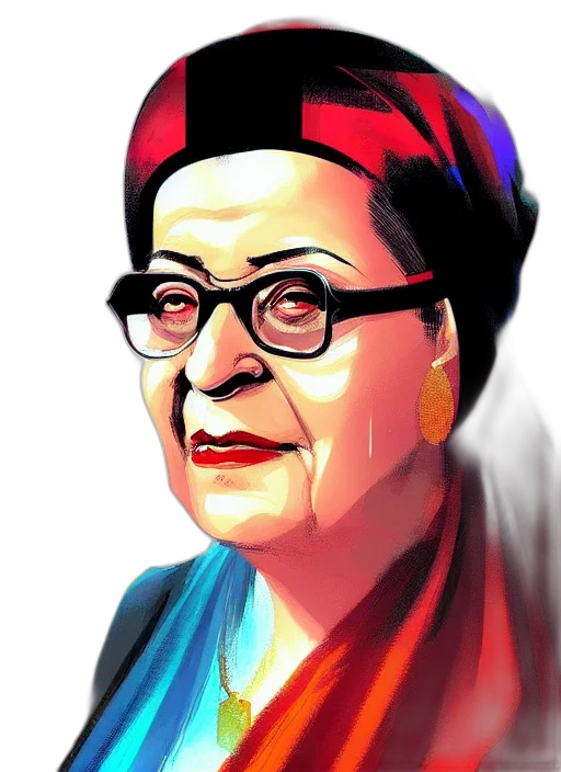 face, cartoon, photorealistic, comic book art, pencil sketch, portrait, oum, khalthoum transparent PNG cut-out