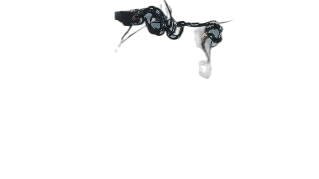 robot, weapon, jewelry, staff, 3d render, concept art, cyberpunk, photorealistic transparent PNG cut-out