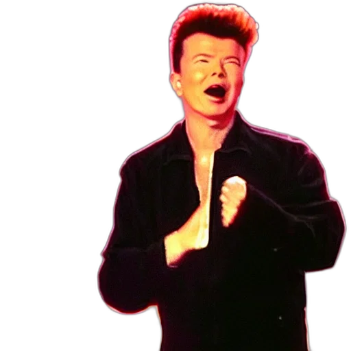 jacket, vaporwave, rick, astley transparent PNG cut-out