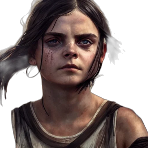 face, concept art, fantasy art, photorealistic, comic book art, dark, dafne, keen transparent PNG cut-out