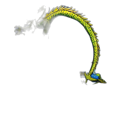 dragon, staff, creature, animal transparent PNG cut-out
