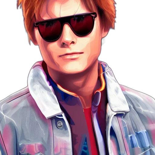jacket, face, staff, photorealistic, cartoon, comic book art, pixel art, red transparent PNG cut-out