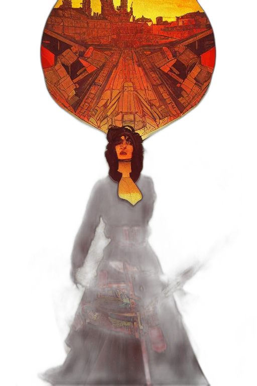 dress, umbrella, concept art, fantasy art transparent PNG cut-out