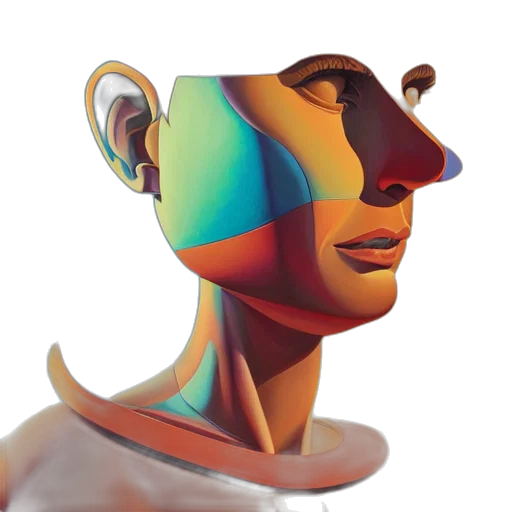 face, mask, robot, crown transparent PNG cut-out