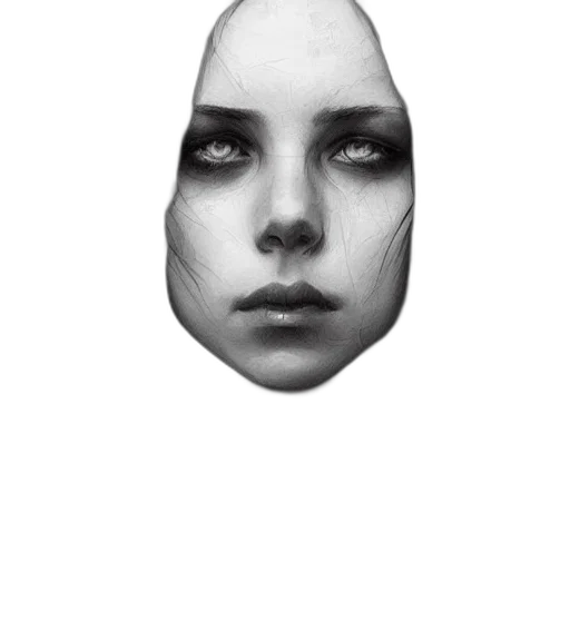 face, mask, crown, hat, photorealistic, concept art, pencil sketch, fantasy art transparent PNG cut-out