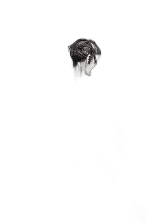 hair, face, mask, jacket transparent PNG cut-out