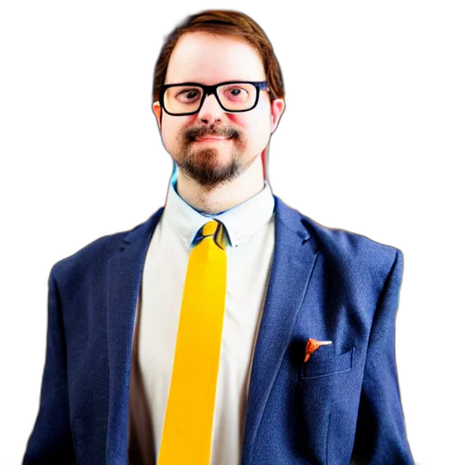 staff, jacket, face, photorealistic transparent PNG cut-out