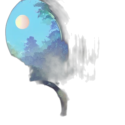 mask, tree, hat, creature, concept art, watercolor, fantasy art, pixel art transparent PNG cut-out