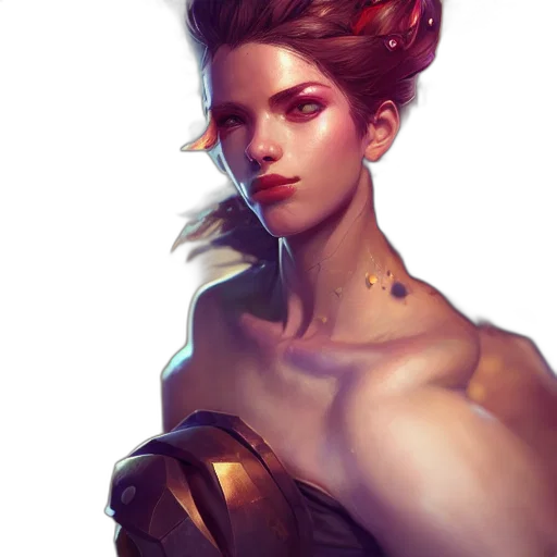 crown, face, dress, jewelry, fantasy art, concept art, photorealistic, cyberpunk transparent PNG cut-out