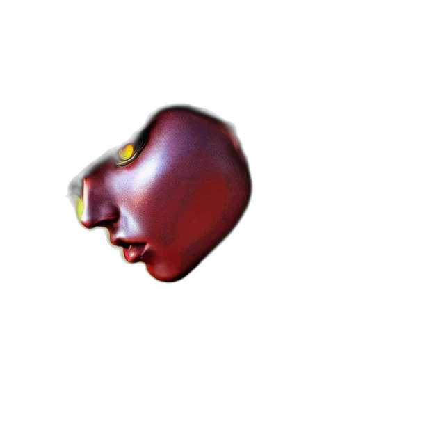 face, mask, crown, creature, 3d render, photorealistic, pixel art, concept art transparent PNG cut-out