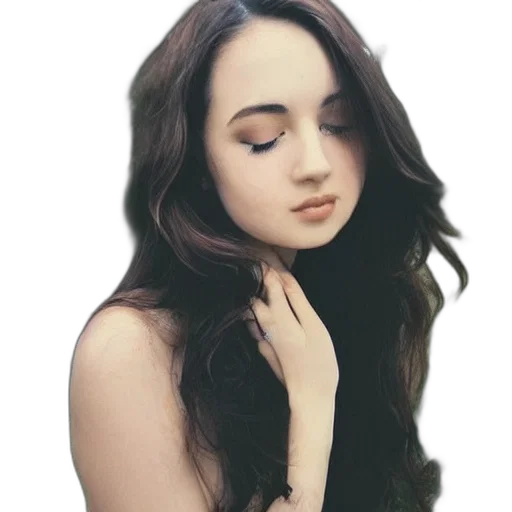 hair, face, dress, jewelry transparent PNG cut-out