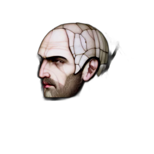 mask, face, crown, hair, pixel art, concept art, fantasy art, 3d render transparent PNG cut-out