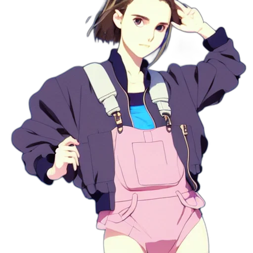 jacket, dress, staff, creature transparent PNG cut-out