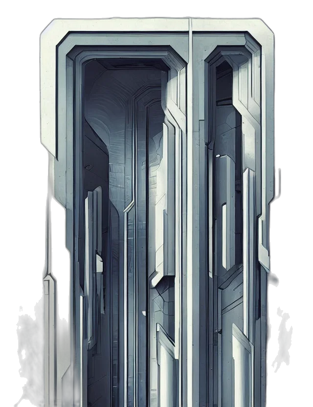 robot, weapon, sword, furniture, concept art, 3d render, fantasy art, cyberpunk transparent PNG cut-out