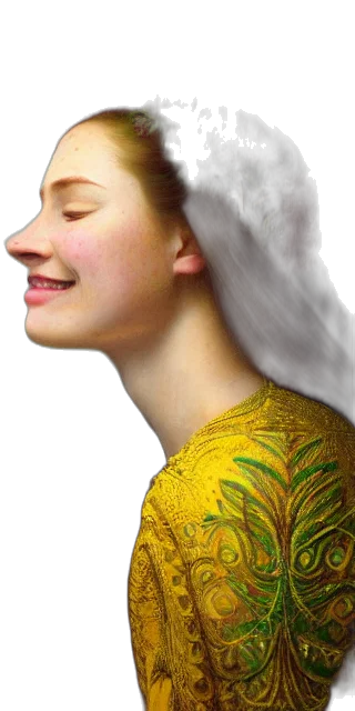 face, hat, crown, hair, photorealistic, oil painting, 3d render, fantasy art transparent PNG cut-out