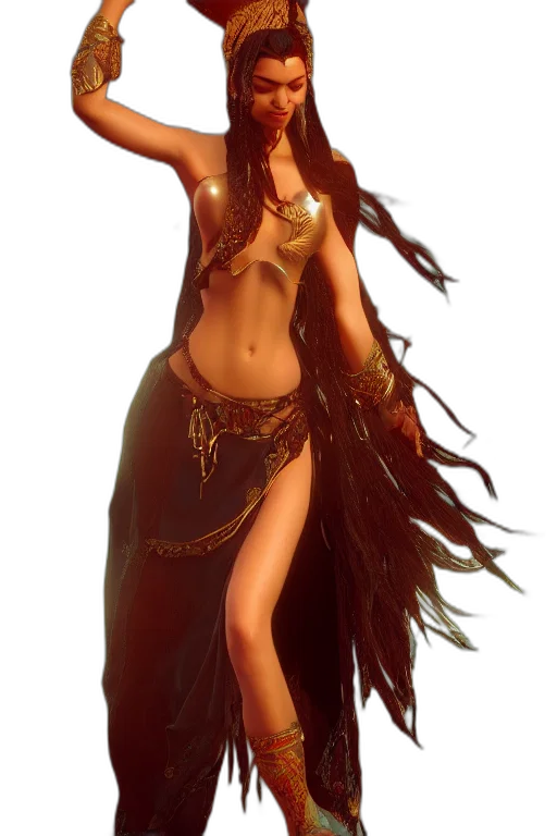 dress, staff, fantasy art, concept art transparent PNG cut-out