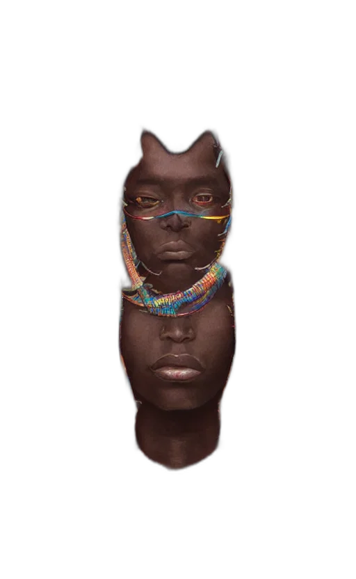 mask, face, jewelry, creature, concept art, 3d render, fantasy art, photorealistic transparent PNG cut-out