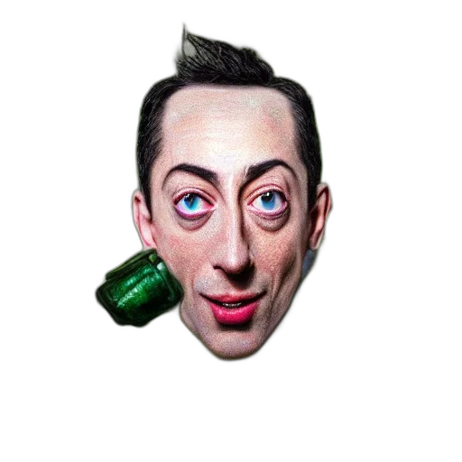 face, mask, bottle, robot, pixel art, 3d render, concept art, photorealistic transparent PNG cut-out