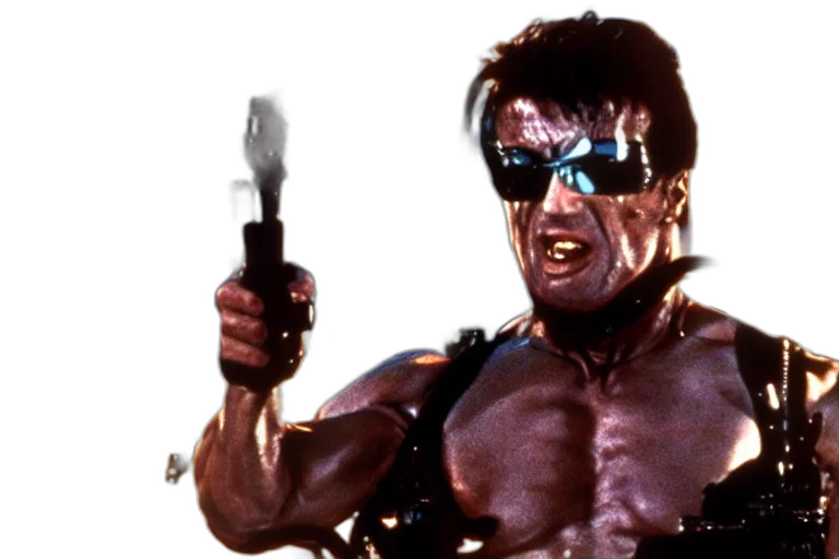 robot, cyberpunk, film, still, sylvester, stallone, terminator, imax transparent PNG cut-out