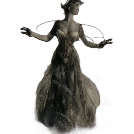 dress, staff, jewelry, mask transparent PNG cut-out