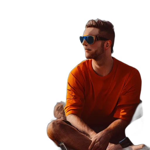 jacket, face, staff, photorealistic transparent PNG cut-out