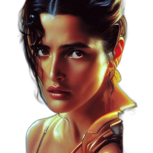 face, jewelry, photorealistic, comic book art, oil painting, concept art, neon lights, golden transparent PNG cut-out