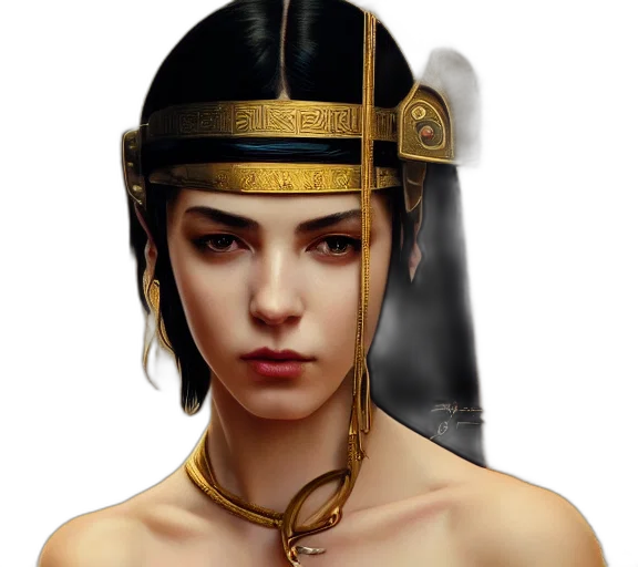 jewelry, face, crown, staff transparent PNG cut-out