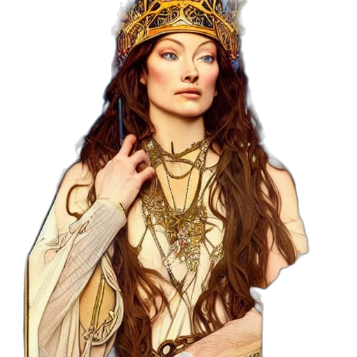 crown, jewelry, staff, dress transparent PNG cut-out