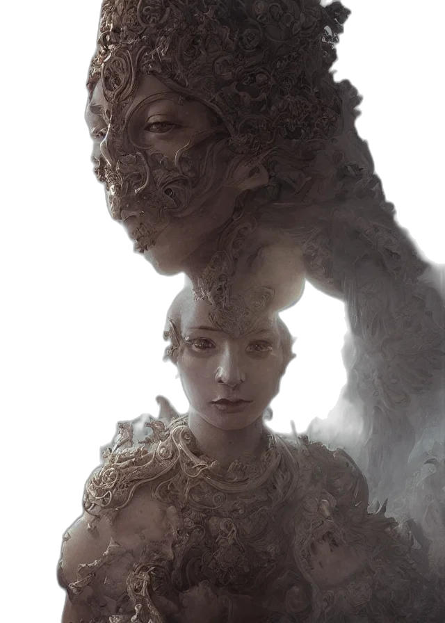 mask, crown, face, creature transparent PNG cut-out
