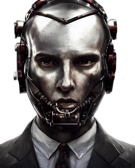 robot, face, mask, cyberpunk, concept art, comic book art, photorealistic, rugged transparent PNG cut-out
