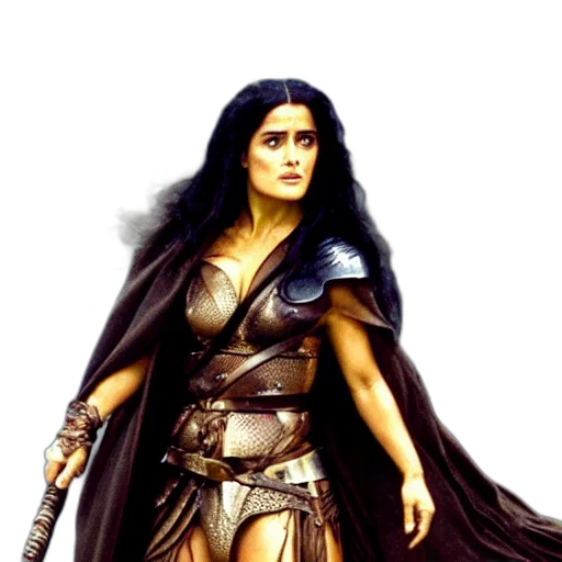 fantasy art, concept art, comic book art, photorealistic, epic, photo, salma, hayek transparent PNG cut-out