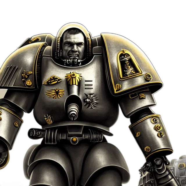 robot, concept art, 3d render, fantasy art, comic book art, spacemarine, highly, detailed transparent PNG cut-out