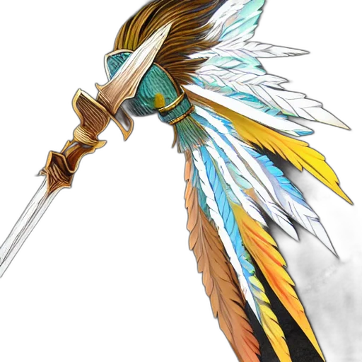 sword, staff, weapon, dragon, fantasy art, concept art, pixel art, anime transparent PNG cut-out