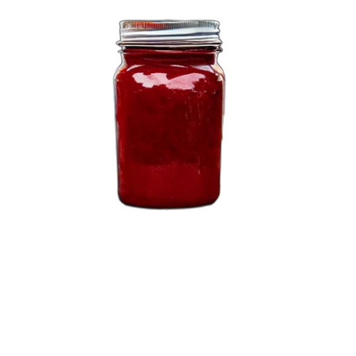 bottle, food, dress, crown, photorealistic, 3d render, red, jars transparent PNG cut-out