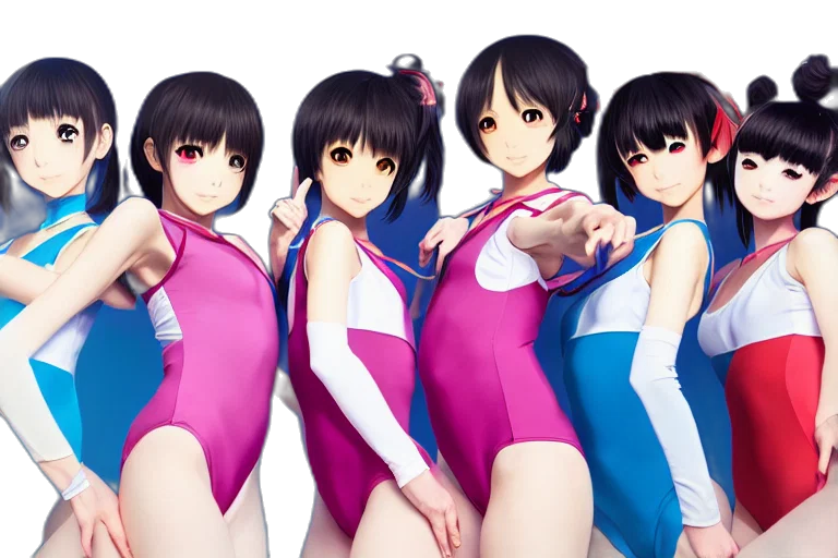 anime, 3d render, vaporwave, concept art transparent PNG cut-out