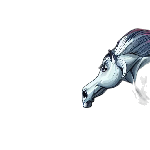 dragon, fantasy art, concept art, watercolor, photorealistic, horse, grazing, moon transparent PNG cut-out