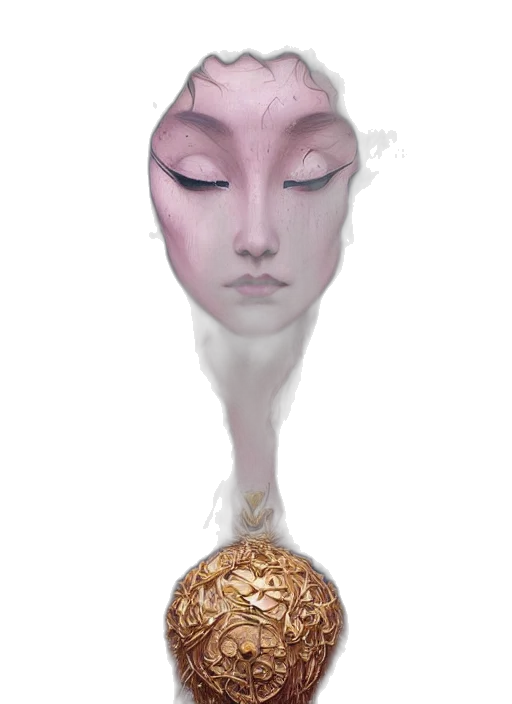 mask, crown, jewelry, staff transparent PNG cut-out