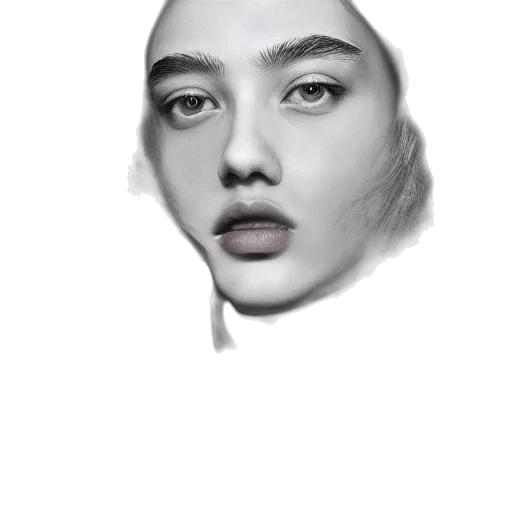 face, mask, hair, crown transparent PNG cut-out