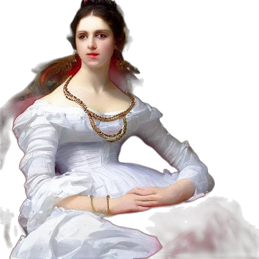 dress, jewelry, crown, photorealistic transparent PNG cut-out