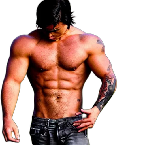 animal, photorealistic, 3d render, zyzz transparent PNG cut-out
