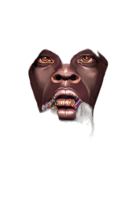 face, mask, creature, animal, concept art, photorealistic, pixel art, fantasy art transparent PNG cut-out