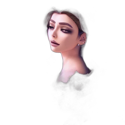 face, staff, jewelry, dress, photorealistic, concept art, fantasy art, 3d render transparent PNG cut-out