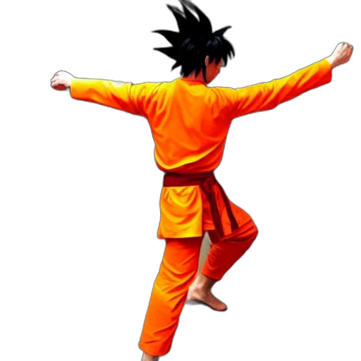 staff, jacket, concept art, 3d render, pixel art, anime, photo, goku transparent PNG cut-out