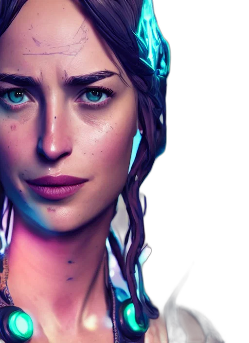 face, jewelry, cyberpunk, concept art transparent PNG cut-out