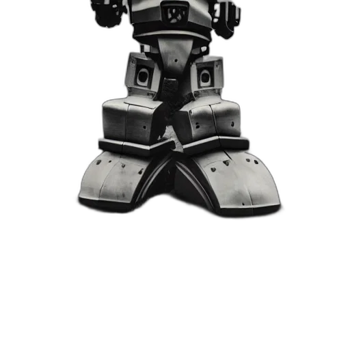 robot, shoes, mask, weapon, 3d render, concept art, cyberpunk, photorealistic transparent PNG cut-out