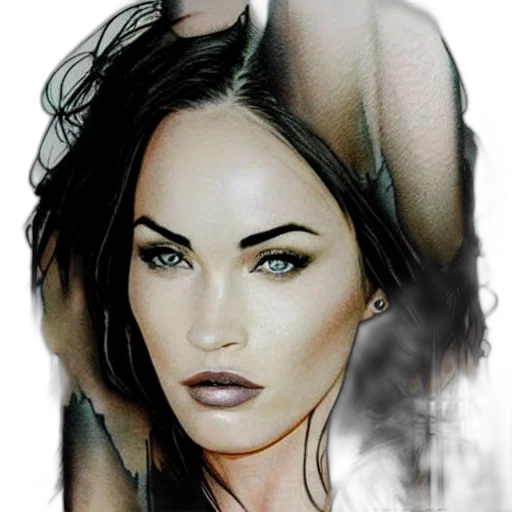 face, photorealistic, fantasy art, oil painting, cartoon, earth tones, realistic, tattoo transparent PNG cut-out