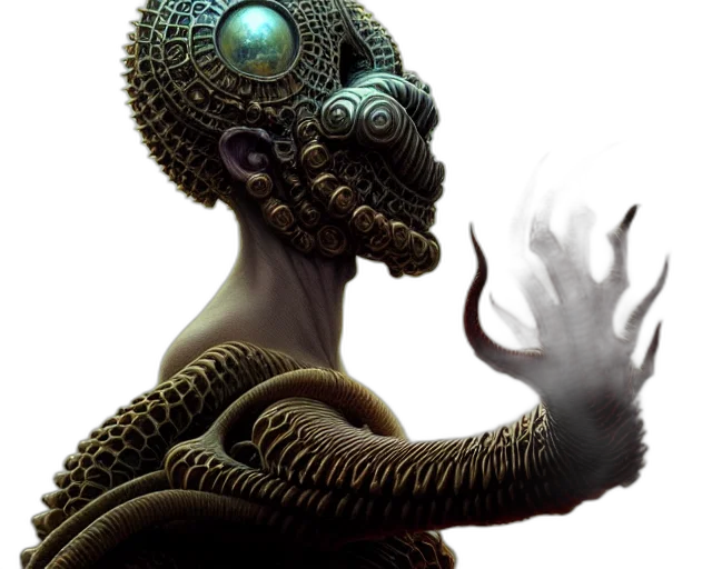 robot, mask, creature, face, concept art, 3d render, fantasy art, cyberpunk transparent PNG cut-out