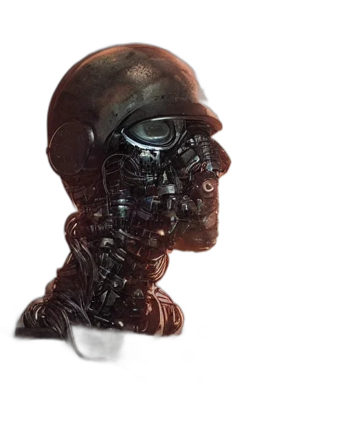 robot, mask, face, creature transparent PNG cut-out