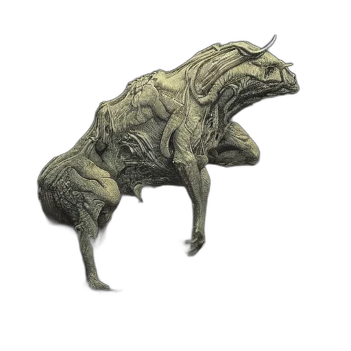 creature, dragon, animal, mask, concept art, 3d render, fantasy art, photorealistic transparent PNG cut-out