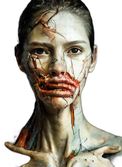 face, mask, jewelry, dress, photorealistic, concept art, comic book art, fantasy art transparent PNG cut-out